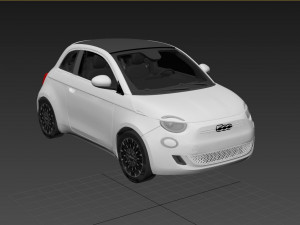 Fiat 500e 2021 3D Model