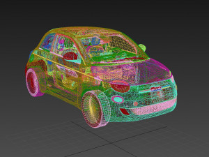 Fiat 500e 2021 3D Model
