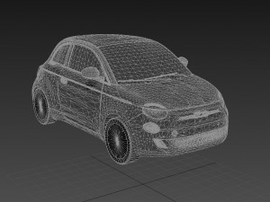 Fiat 500e 2021 3D Model