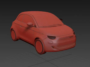 Fiat 500e 2021 3D Model