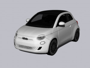 Fiat 500e 2021 3D Model