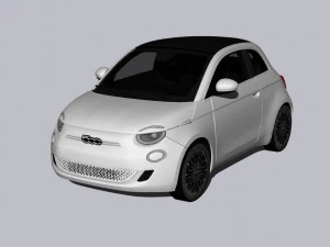 Fiat 500e 2021 3D Model