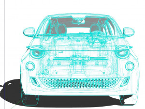 Fiat 500e 2021 3D Model