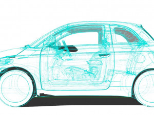 Fiat 500e 2021 3D Model