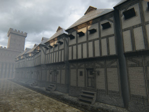 Old German Street 3D Model