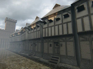Old German Street 3D Model