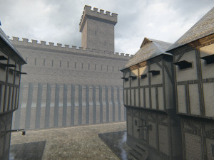 Old German Street 3D Model