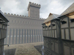 Old German Street 3D Model