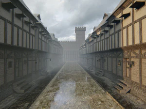 Old German Street 3D Model