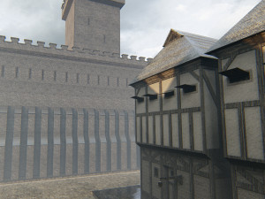 Old German Street 3D Model
