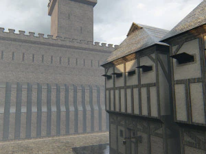 Old German Street 3D Model