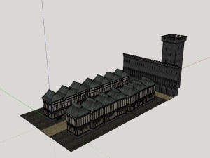 Old German Street 3D Model