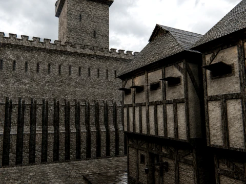 Old German Street 3D Model