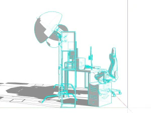 Influencer Desk Setup 3D Model