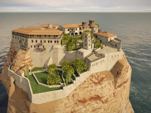 Island citadel 3D Model
