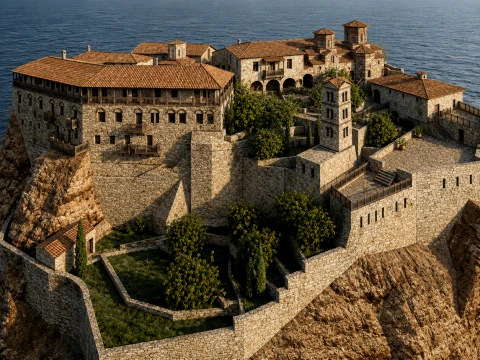 Island citadel 3D Model