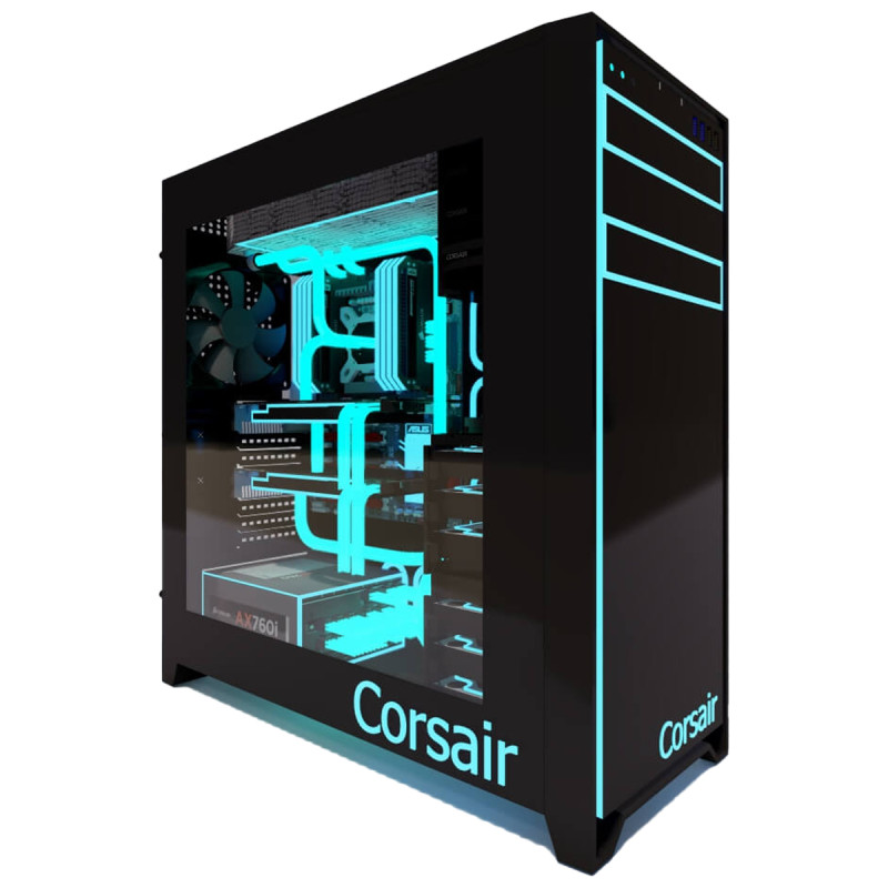 Corsair Desktop PC Modello 3D .c4d .max .obj .3ds .fbx .stl .blend
