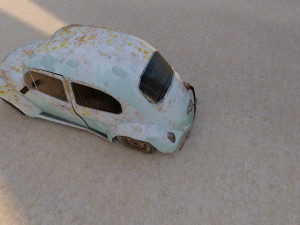 Volkswagen Fusca Rusty 3D Model