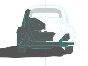 Volkswagen Fusca Rusty 3D Model
