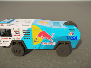Mankat Dakar ReedBull Truck 3D Model