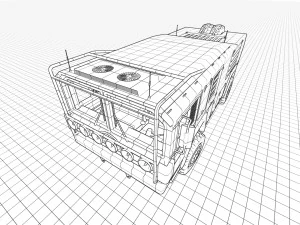 Mankat Dakar ReedBull Truck 3D Model