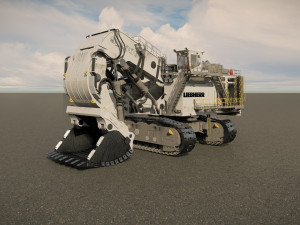 Mining Excavator proto LIEBHERR R9 2000 3D Model