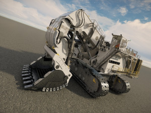 Mining Excavator proto LIEBHERR R9 2000 3D Model