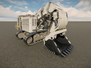 Mining Excavator proto LIEBHERR R9 2000 3D Model
