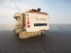 Mining Excavator proto LIEBHERR R9 2000 3D Model
