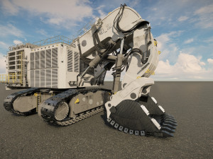 Mining Excavator proto LIEBHERR R9 2000 3D Model