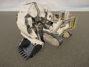 Mining Excavator proto LIEBHERR R9 2000 3D Model