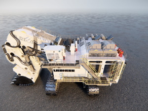 Mining Excavator proto LIEBHERR R9 2000 3D Model