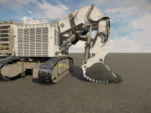 Mining Excavator proto LIEBHERR R9 2000 3D Model