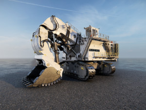 Mining Excavator proto LIEBHERR R9 2000 3D Model