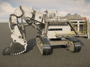 Mining Excavator proto LIEBHERR R9 2000 3D Model