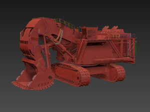 Mining Excavator proto LIEBHERR R9 2000 3D Model