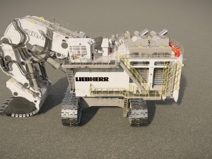 Mining Excavator proto LIEBHERR R9 2000 3D Model