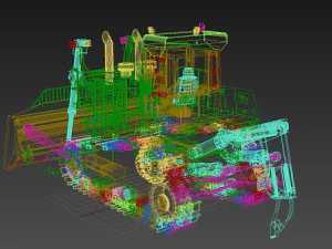 Cat D11 Bulldozer 3D Model