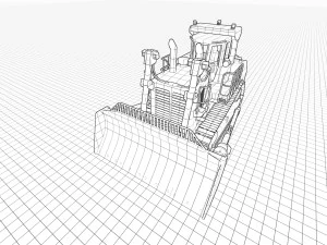 Cat D11 Bulldozer 3D Model