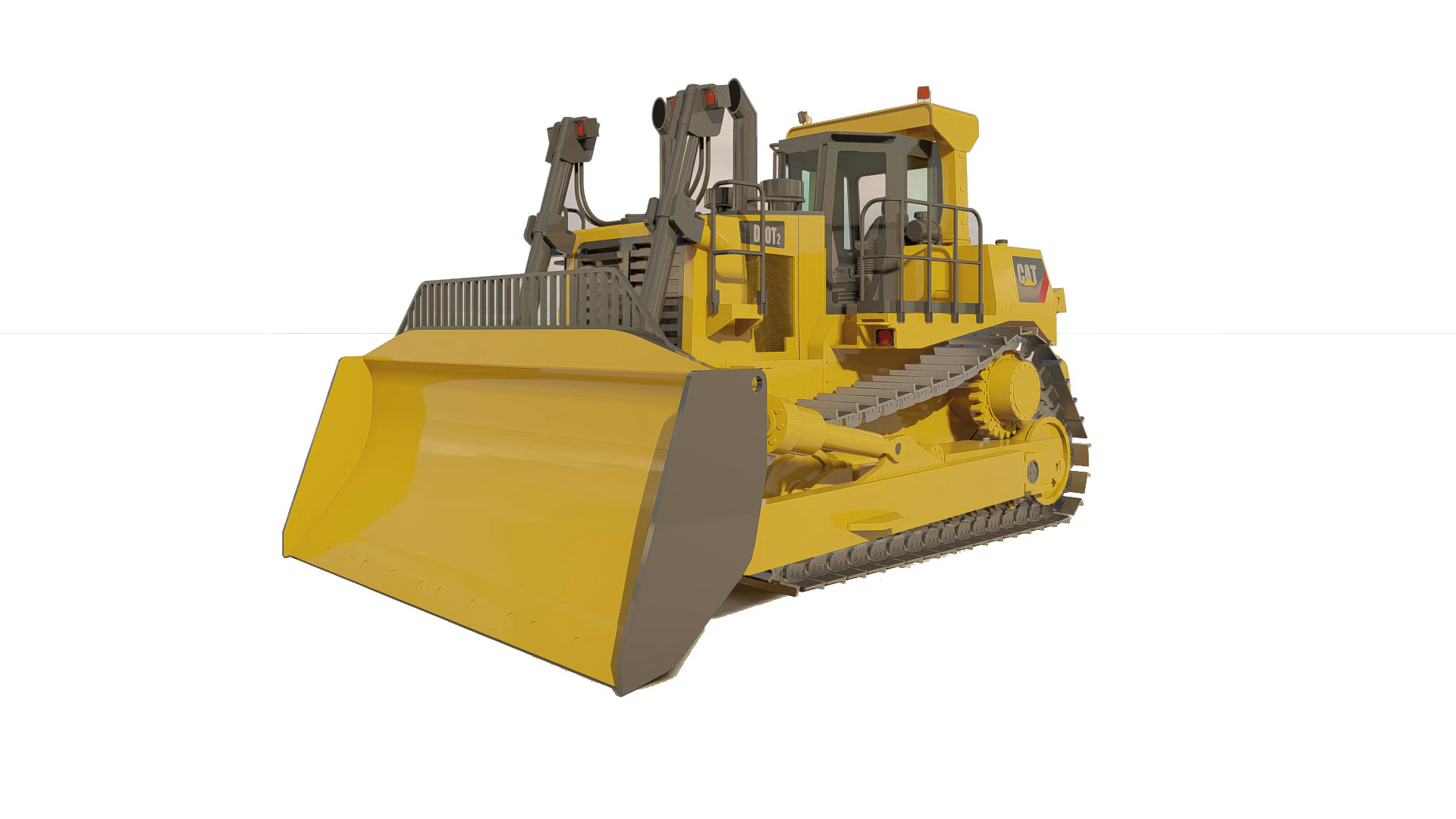 Cat D11 Bulldozer 3D Model .c4d .max .obj .3ds .fbx .stl .blend