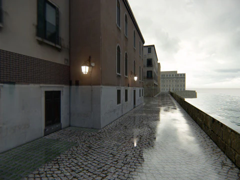 Polanesi Old Itlian City 3D Model