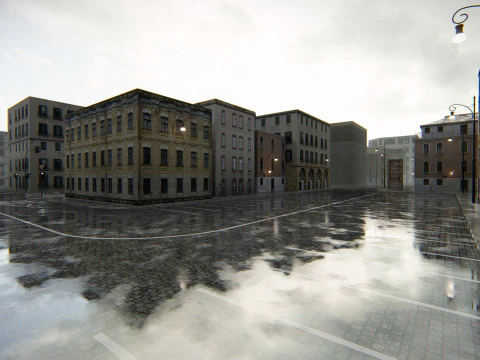 Polanesi Old Itlian City 3D Model