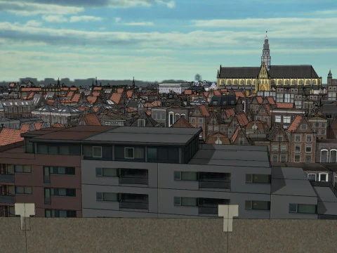 Haarlem City Netherlands 3D Model