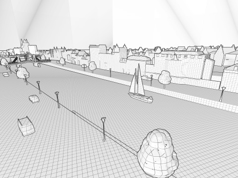 Haarlem City Netherlands Model 3D