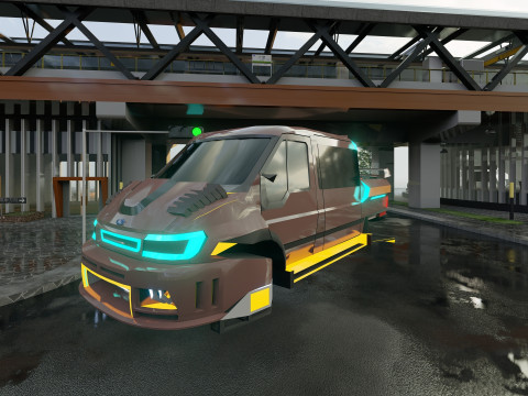 Van Sci-Fi Concept 3D Model