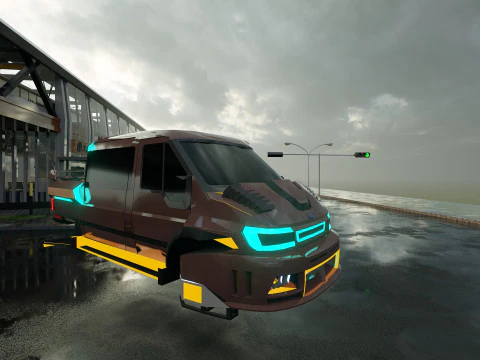 Van Sci-Fi Concept 3D Model