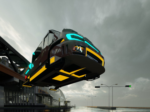 Van Sci-Fi Concept 3D 模型