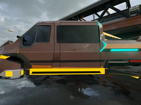 Van Sci-Fi Concept 3D 模型