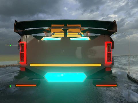 Van Sci-Fi Concept 3D Model