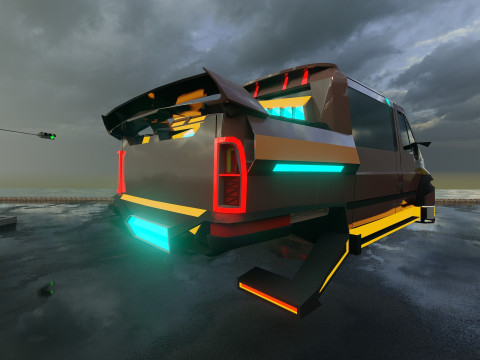 Van Sci-Fi Concept 3D 模型